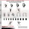 Service Caster 3 Inch 316SS Black Polyurethane Swivel 12mm Threaded Stem Caster Set Brake SS316TS20S314-PPUB-BLK-TLB-M1215-4 - alternate 2
